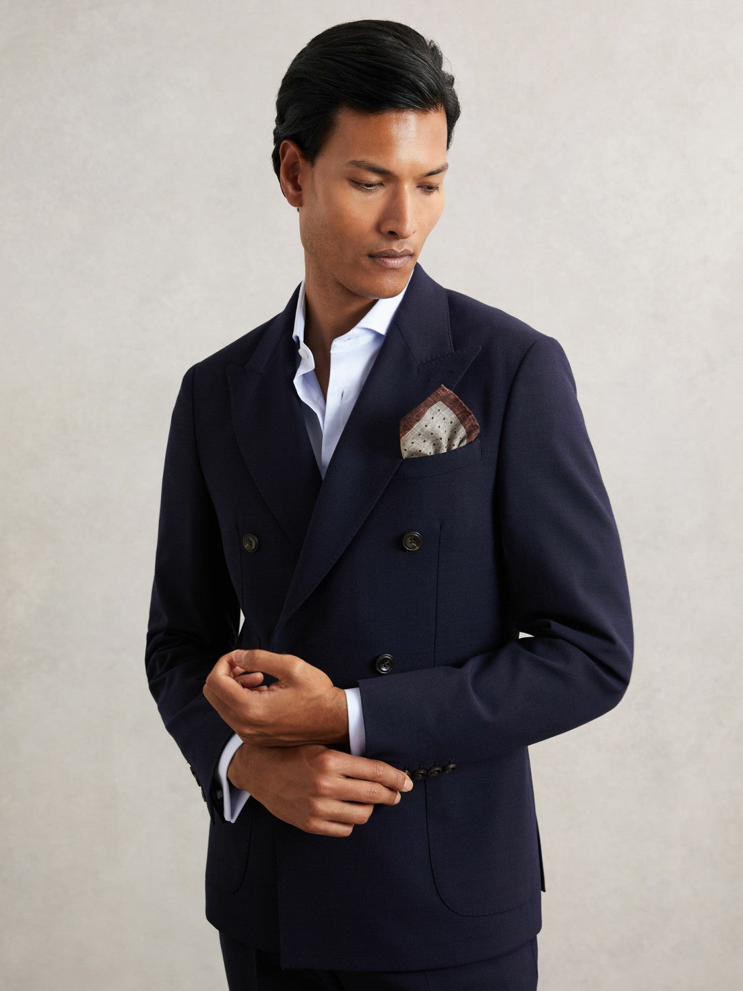 Men Pocket Squares in Grey Melange
