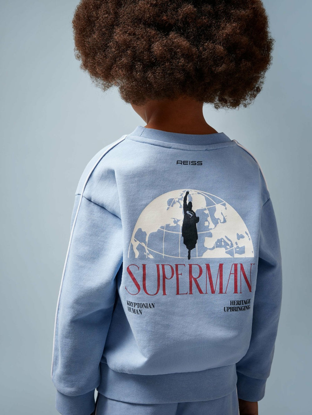 Children & Baby 9-13 yrs Superman Logo Print Sweatshirt in Light Blue