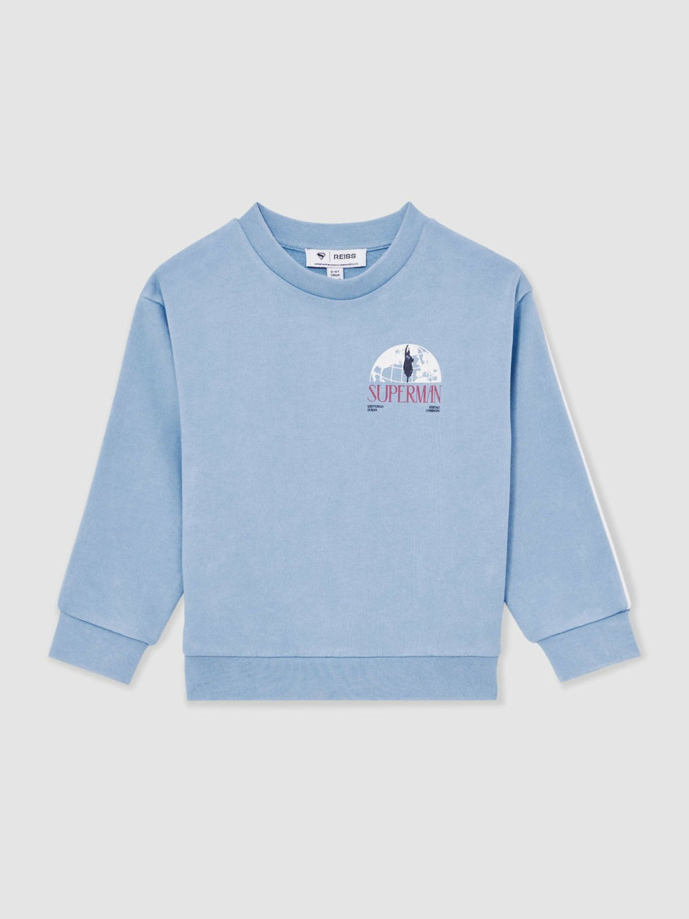 Children & Baby 9-13 yrs Superman Logo Print Sweatshirt in Light Blue
