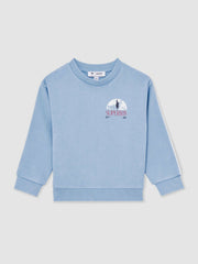Children & Baby 9-13 yrs Superman Logo Print Sweatshirt in Light Blue
