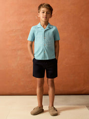 Children & Baby 9-13 yrs SmileyWorld Embroidered Shirt in Sky Blue