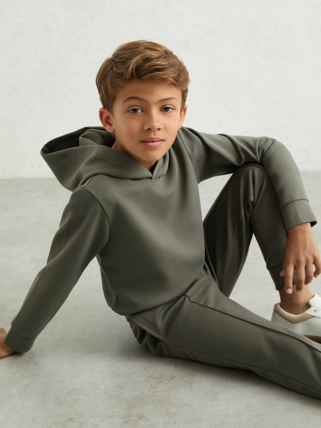 Children & Baby 13-14 yrs Interlock Drawstring Joggers in Dark Sage