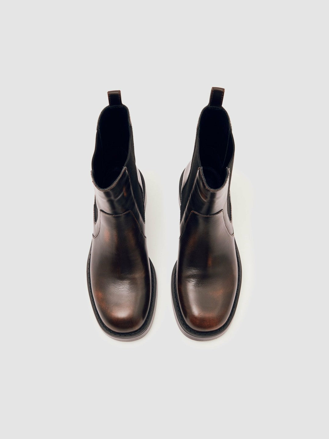 Women Leather Chelsea Boots in Brown