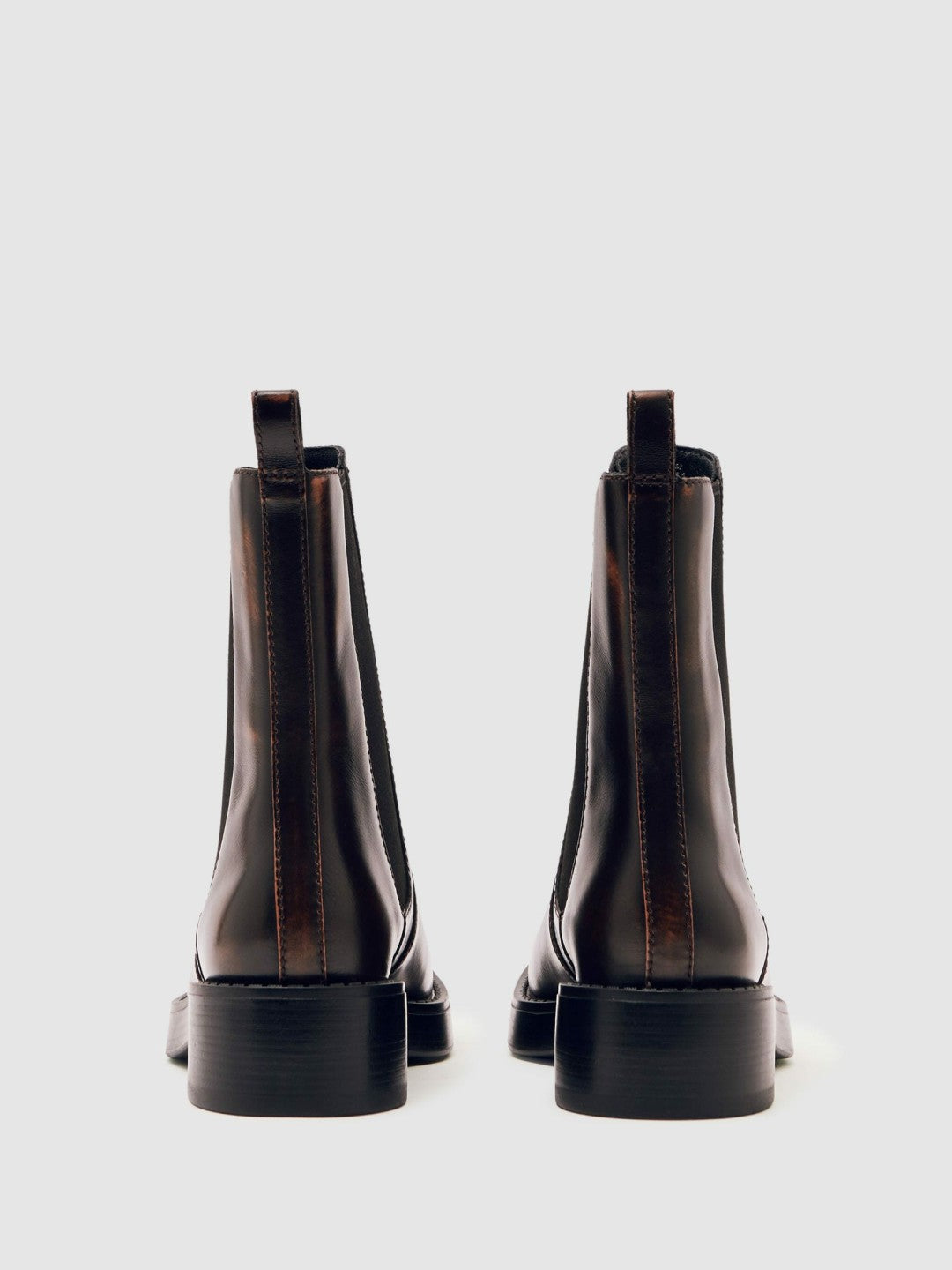 Women Leather Chelsea Boots in Brown