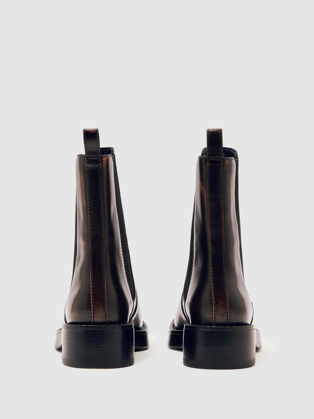 Women Leather Chelsea Boots in Brown
