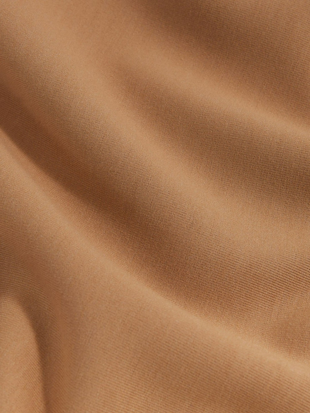 Men Interlock Jersey Crew Neck T-Shirt in Light Camel Brown