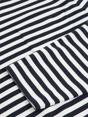 Men Striped Crew-Neck T-Shirt in Navy/White