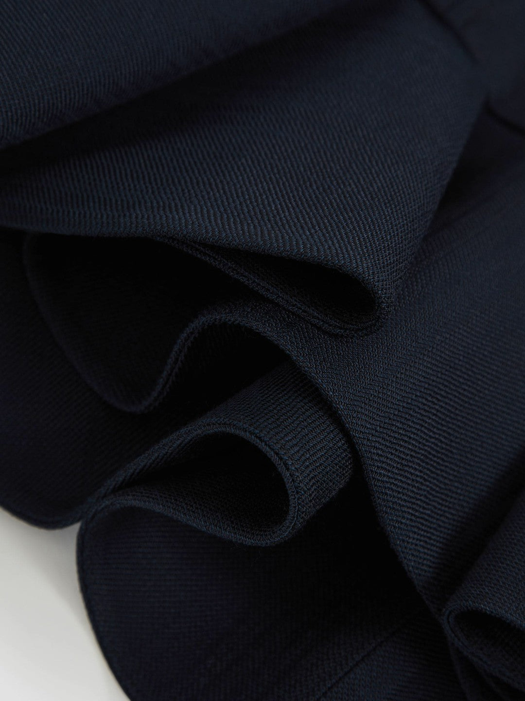 Women Ruffle-Hem Mini Skirt in Navy