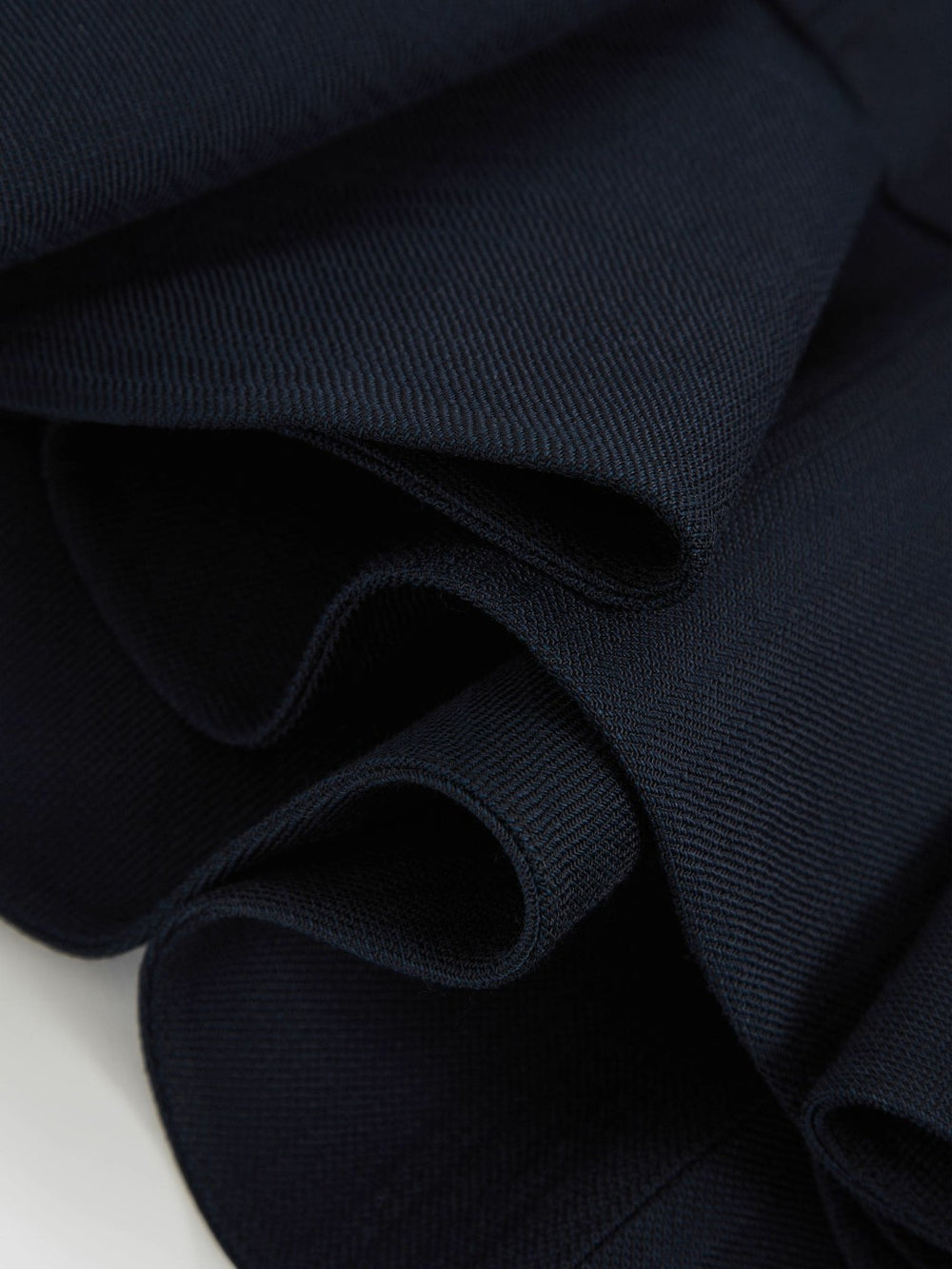 Women Ruffle-Hem Mini Skirt in Navy