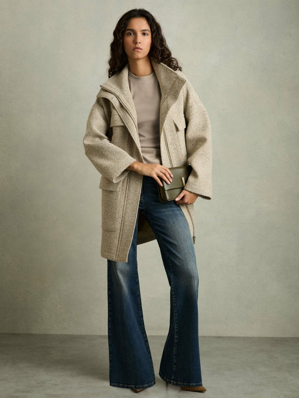 Women Ribbed Ruched Waist Vest in Camel