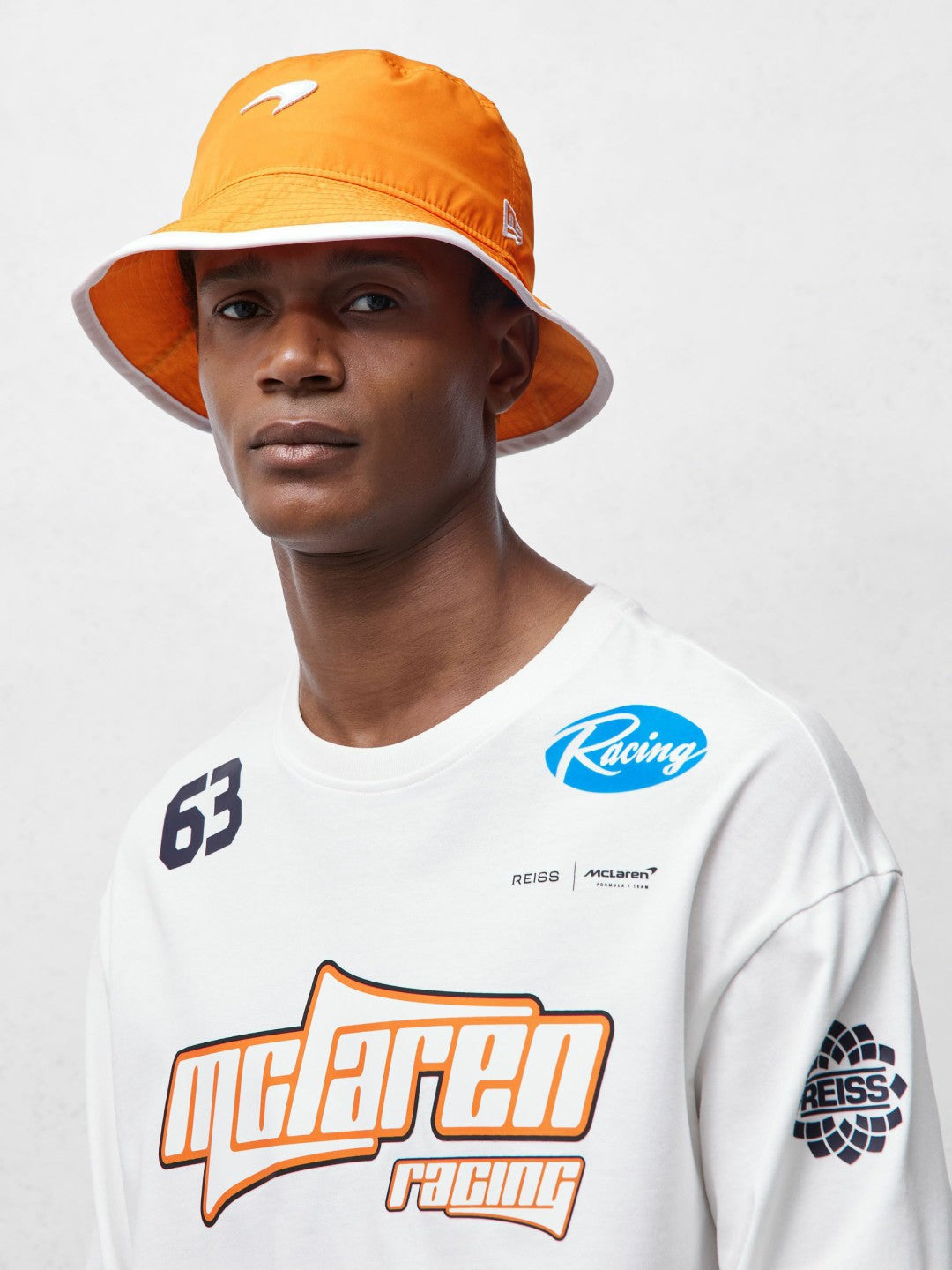 Men Hat in Papaya Orange