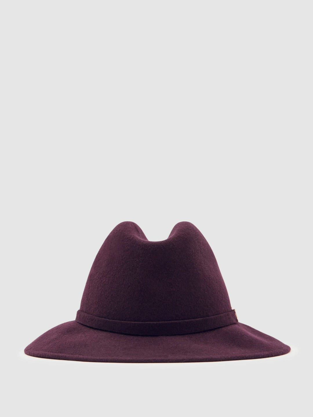 Women Wool Fedora Hat in Burgundy