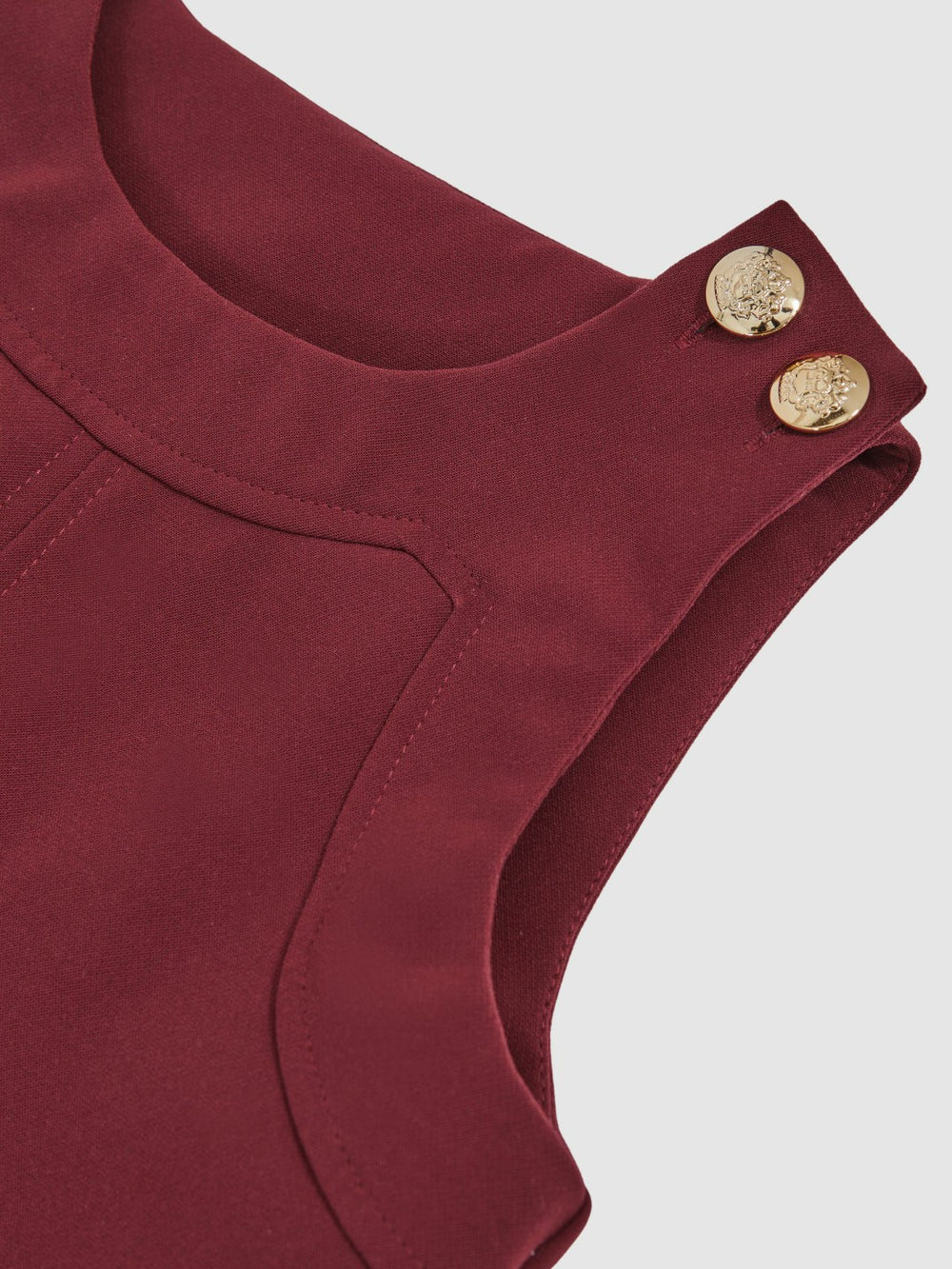 Children & Baby 3-9 yrs Button-Detail Sleeveless Shift Dress in Berry