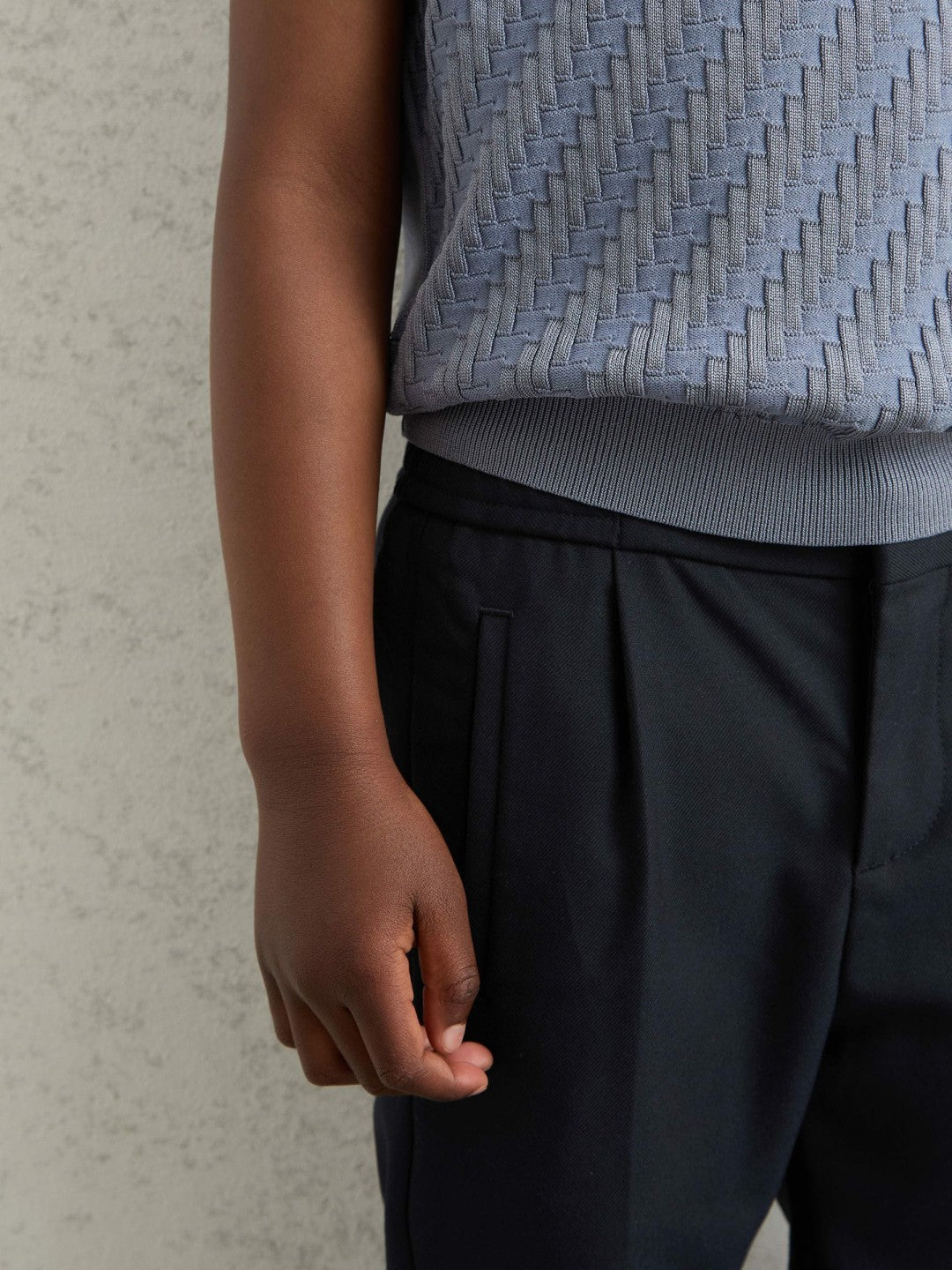 Children & Baby 9-13 yrs Relaxed-Fit Pleated Tapered Trousers in Navy