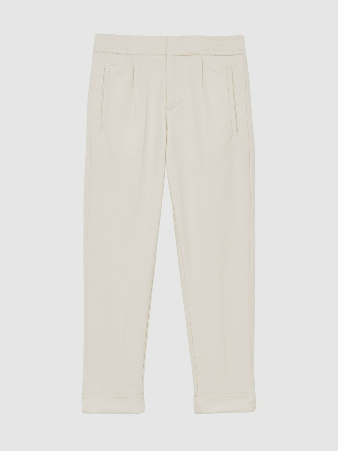 Children & Baby 9-13 yrs Relaxed-Fit Pleated Tapered Trousers in Off White