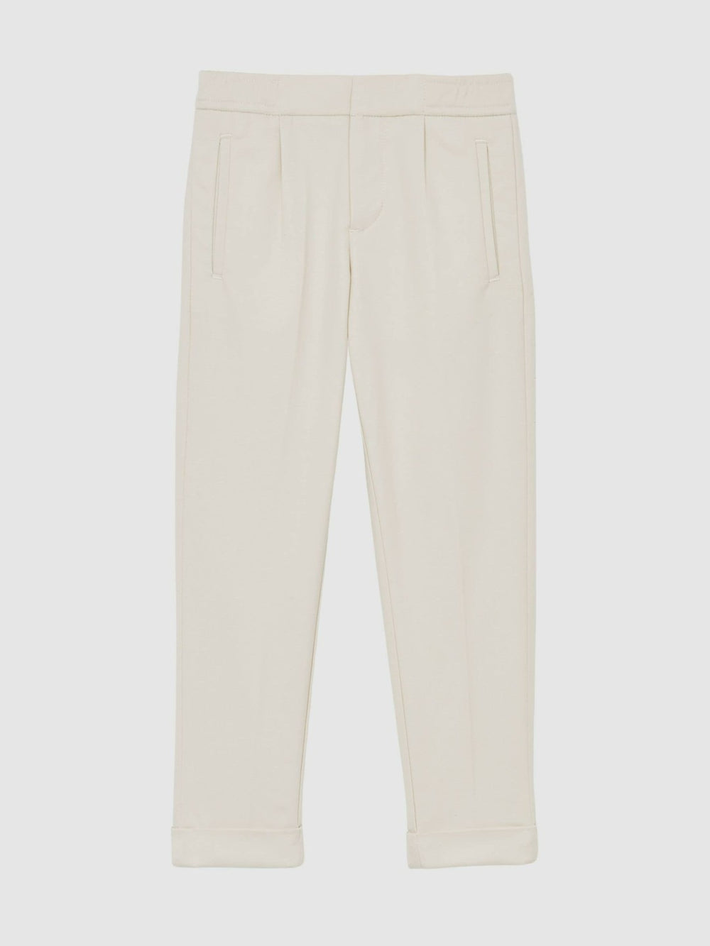 Children & Baby 9-13 yrs Relaxed-Fit Pleated Tapered Trousers in Off White