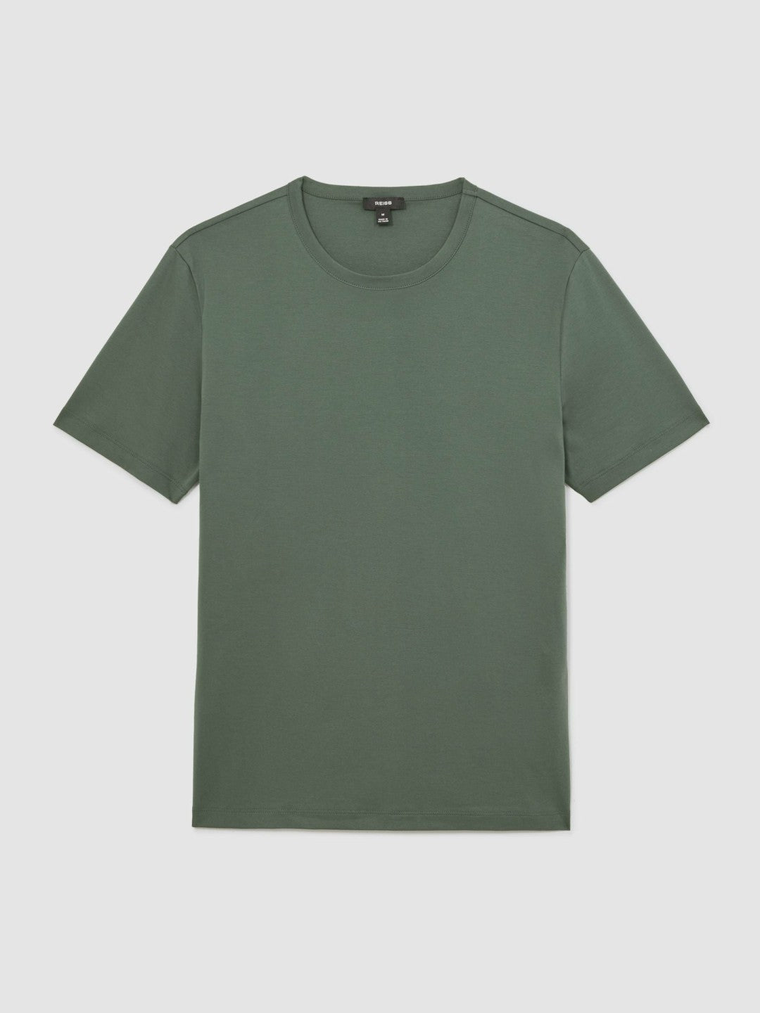 Men Airwater-Cotton Crew-Neck T-Shirt in Kale Green