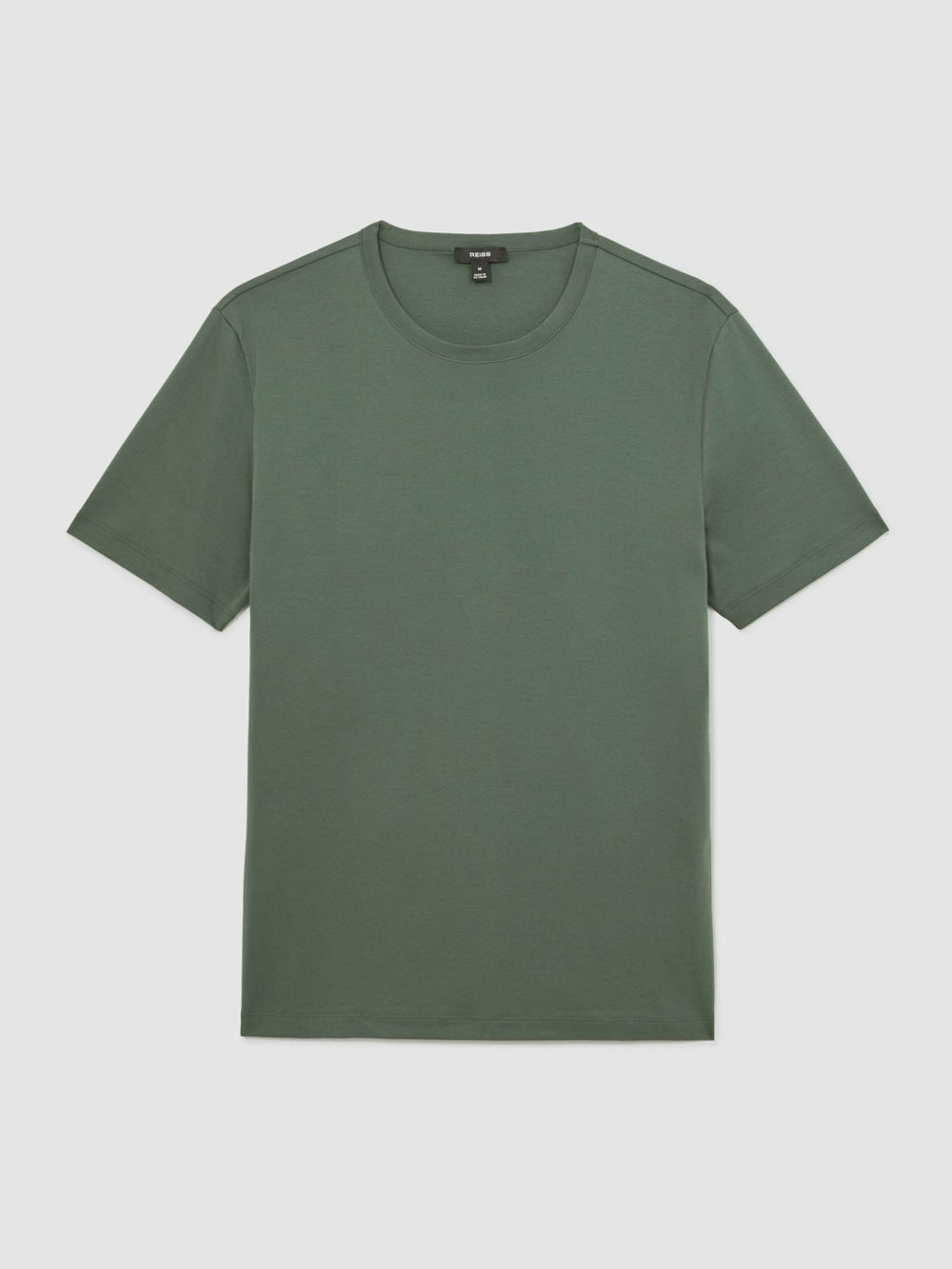Men Airwater-Cotton Crew-Neck T-Shirt in Kale Green