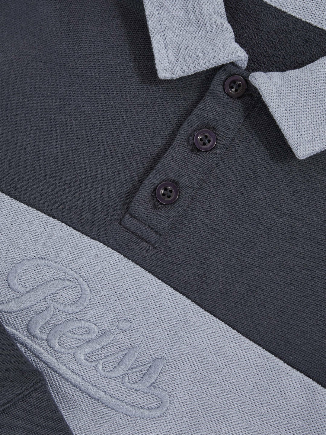 Children & Baby 13-14 yrs Cotton Logo-Embroidery Rugby Polo Shirt in Airforce Blue/Navy Blue