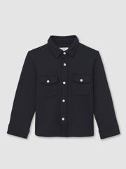 Children & Baby 3-9 yrs Waffle-Textured Twin-Pocket Overshirt in Navy
