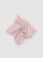 Men Geo Chain Detail Pocket Square in Soft Pink