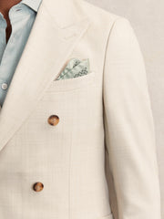 Men Geo Chain Detail Pocket Square in Sage