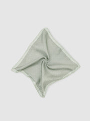 Men Geo Chain Detail Pocket Square in Sage