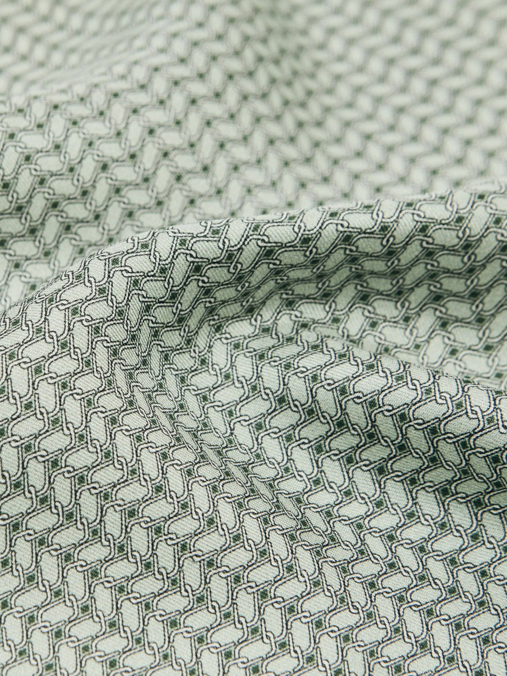 Men Geo Chain Detail Pocket Square in Sage