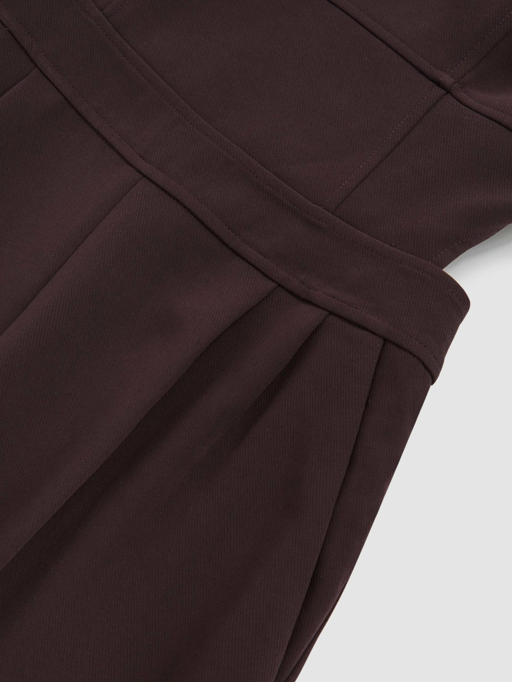 Women Petite Wide-Leg Cut-Out Jumpsuit in Burgundy