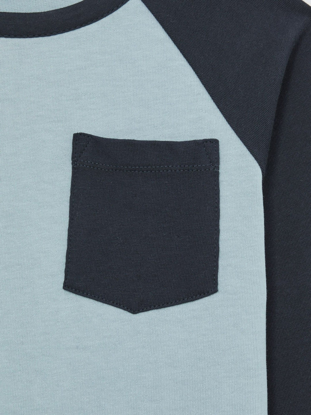 Children & Baby 3-9 yrs Cotton Colour-Block Long-Sleeve T-Shirt in Navy Blue