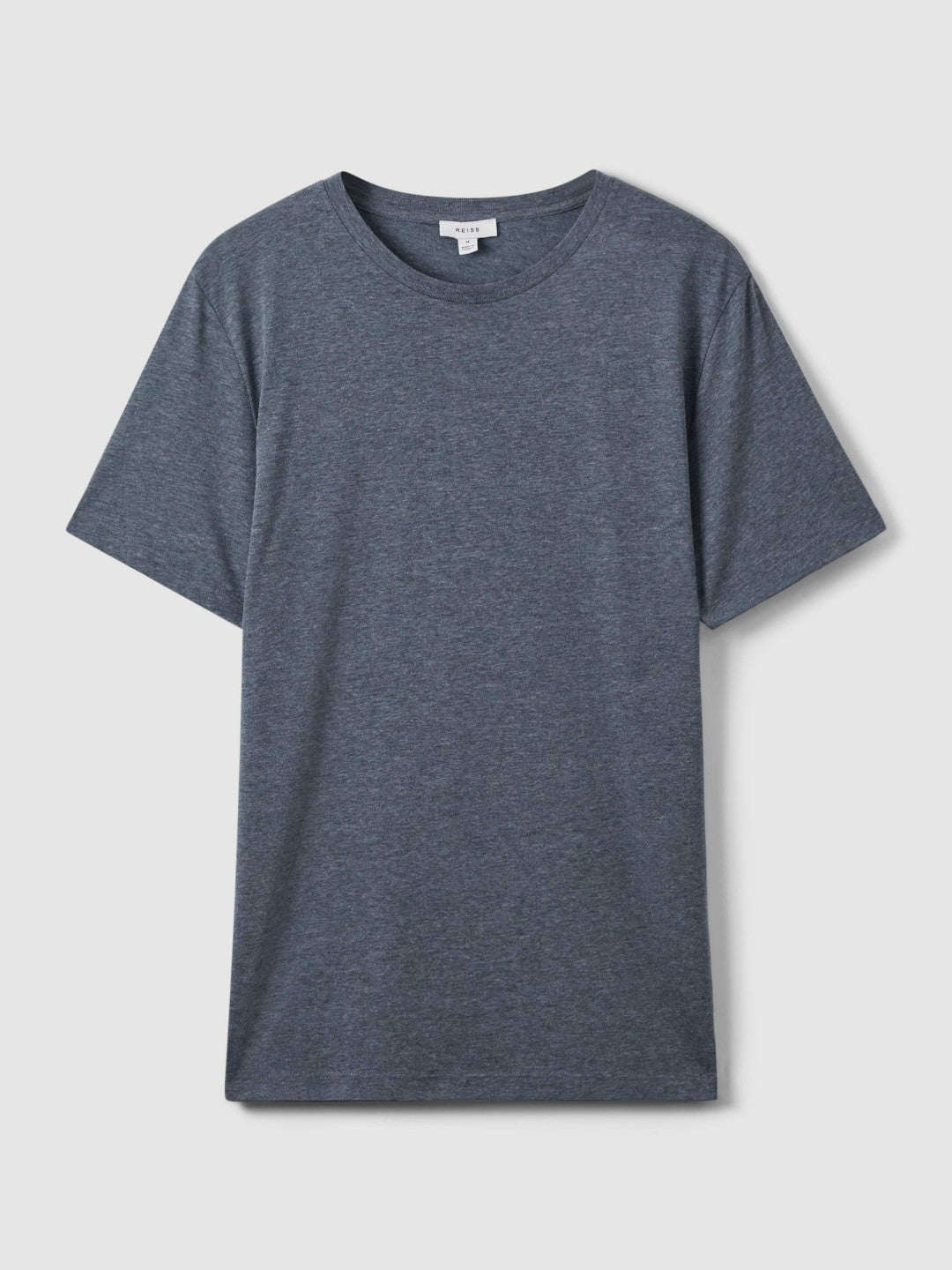 Men Cotton Crew Neck T-Shirt in Airforce Blue Melange