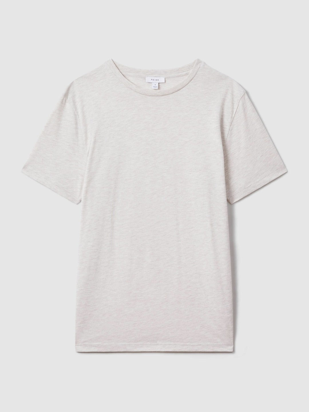Men Cotton Crew Neck T-Shirt in Wheat Melange