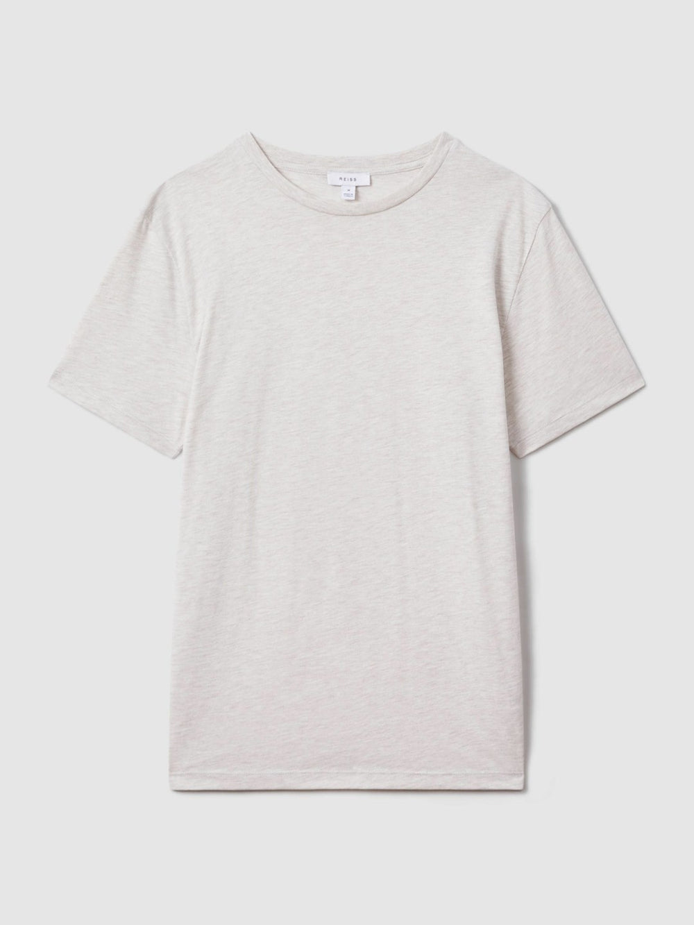 Men Cotton Crew Neck T-Shirt in Wheat Melange