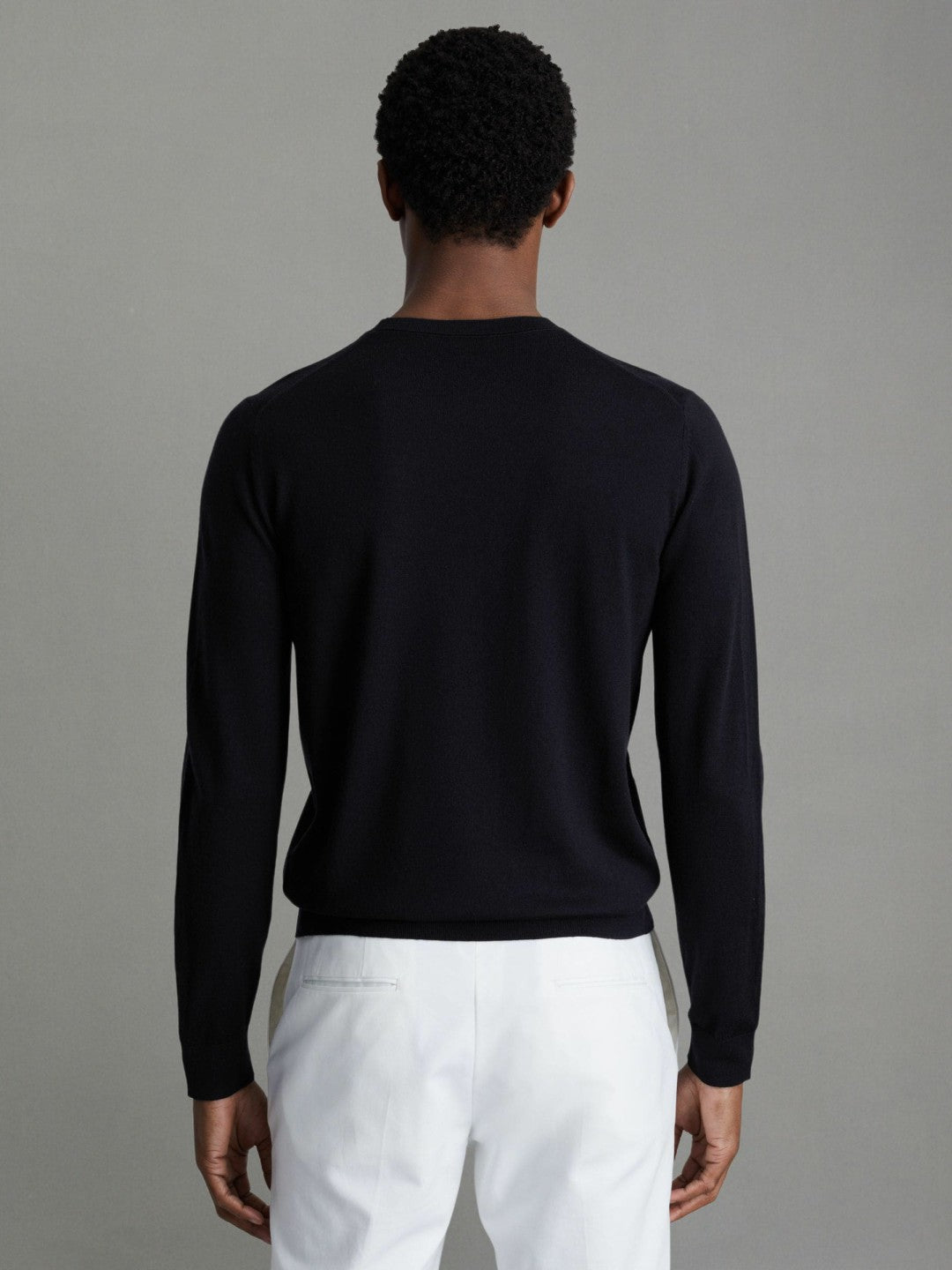 Men Pack of Two Merino Wool Jumpers in Navy