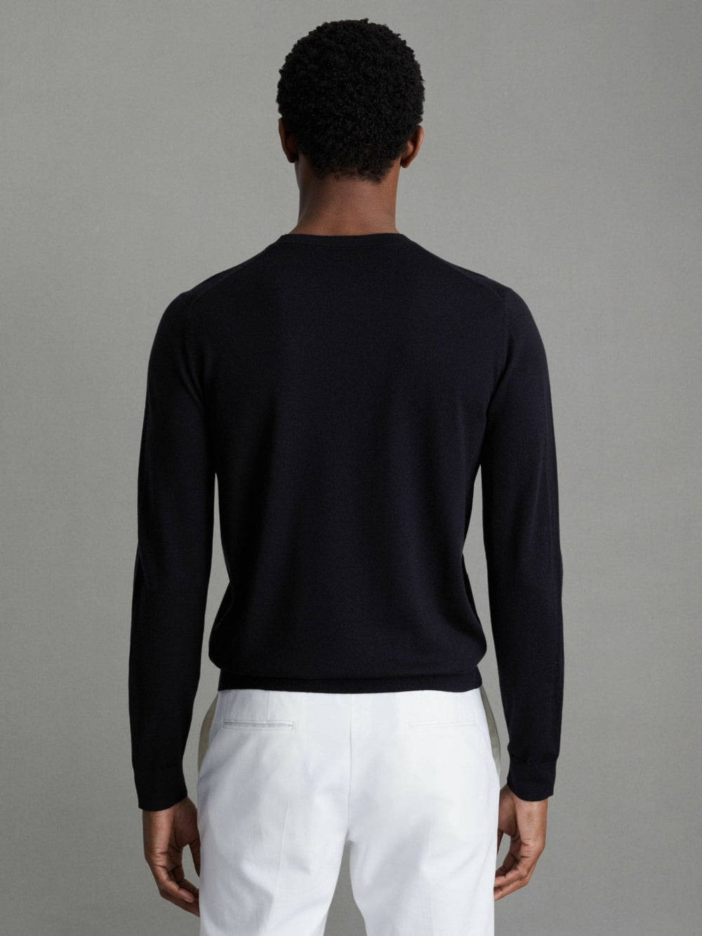 Men Pack of Two Merino Wool Jumpers in Navy