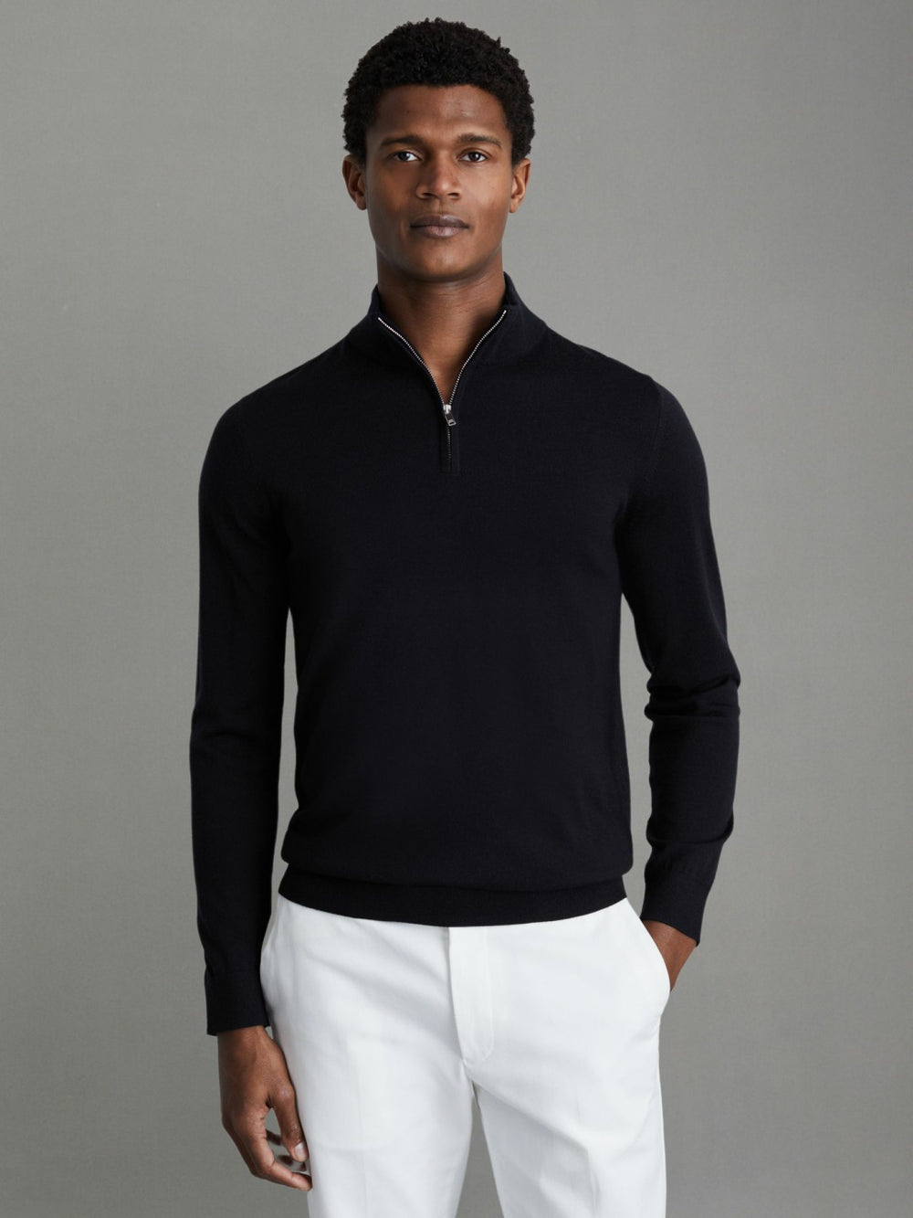 Men Pack of Two Merino Wool Jumpers in Navy