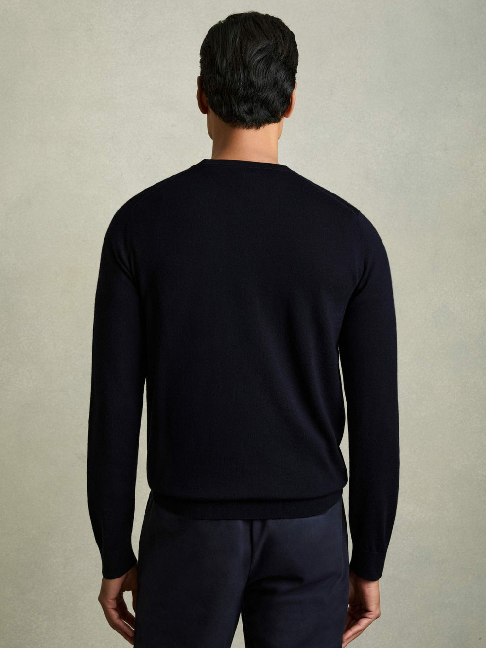 Men Pack of Two Merino Wool Jumpers in Navy