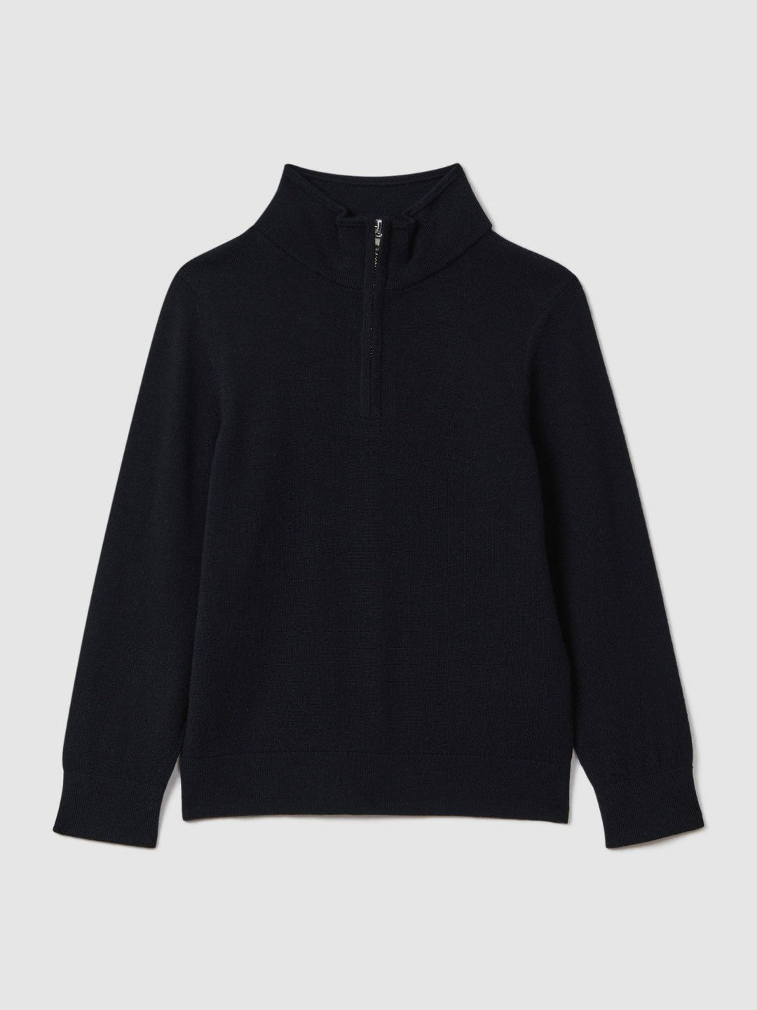 Children & Baby 3-9 yrs Wool Half-Zip Funnel Neck Jumper in Navy