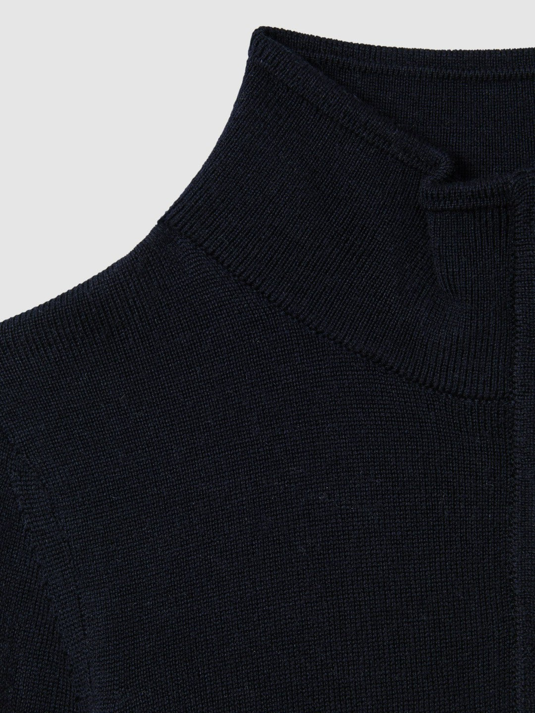 Children & Baby 3-9 yrs Wool Half-Zip Funnel Neck Jumper in Navy