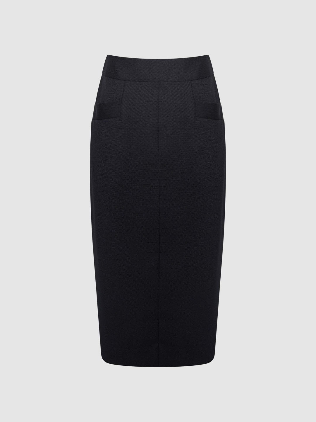 Women Tailored Pencil Skirt in Navy
