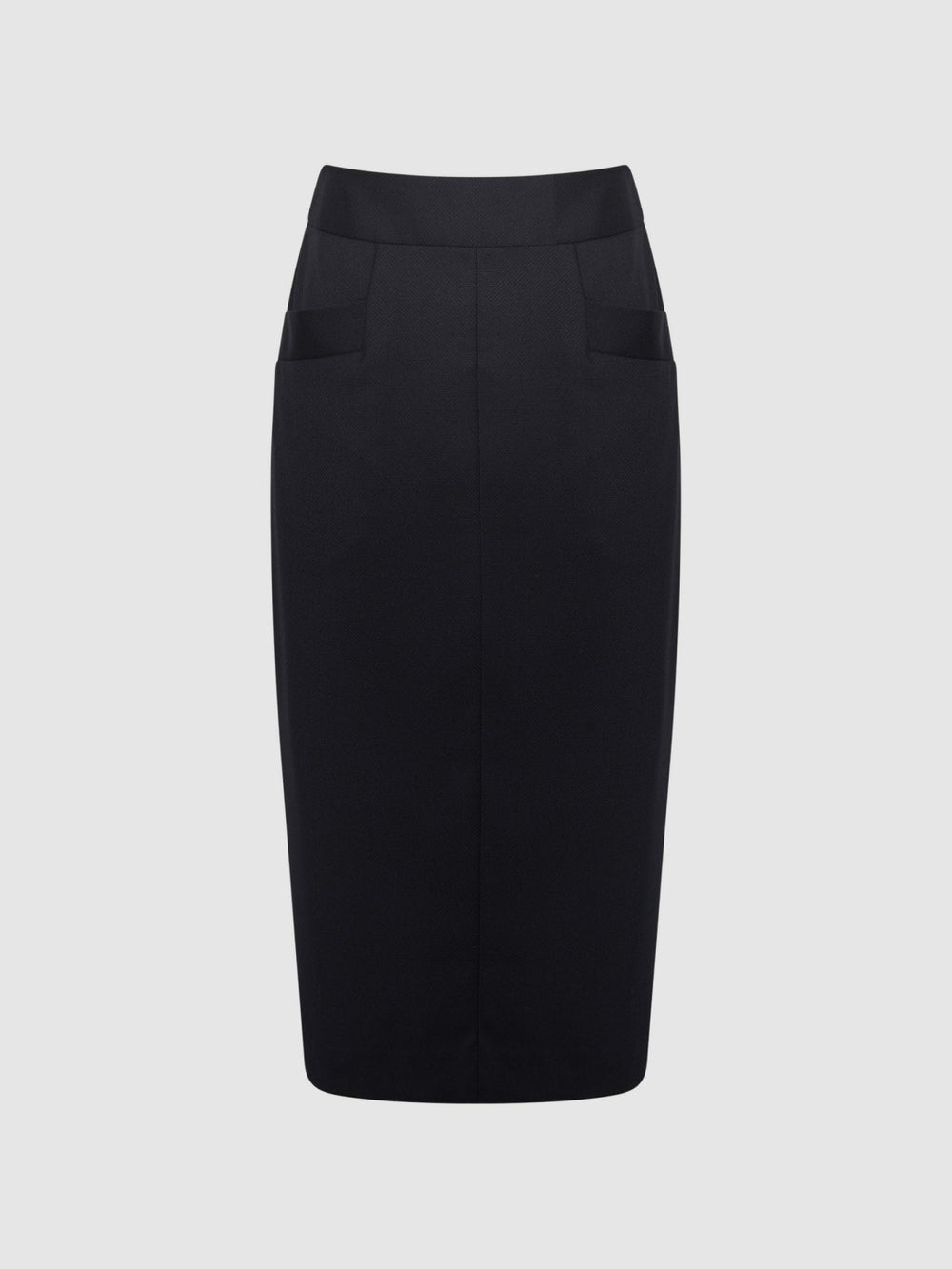 Women Tailored Pencil Skirt in Navy