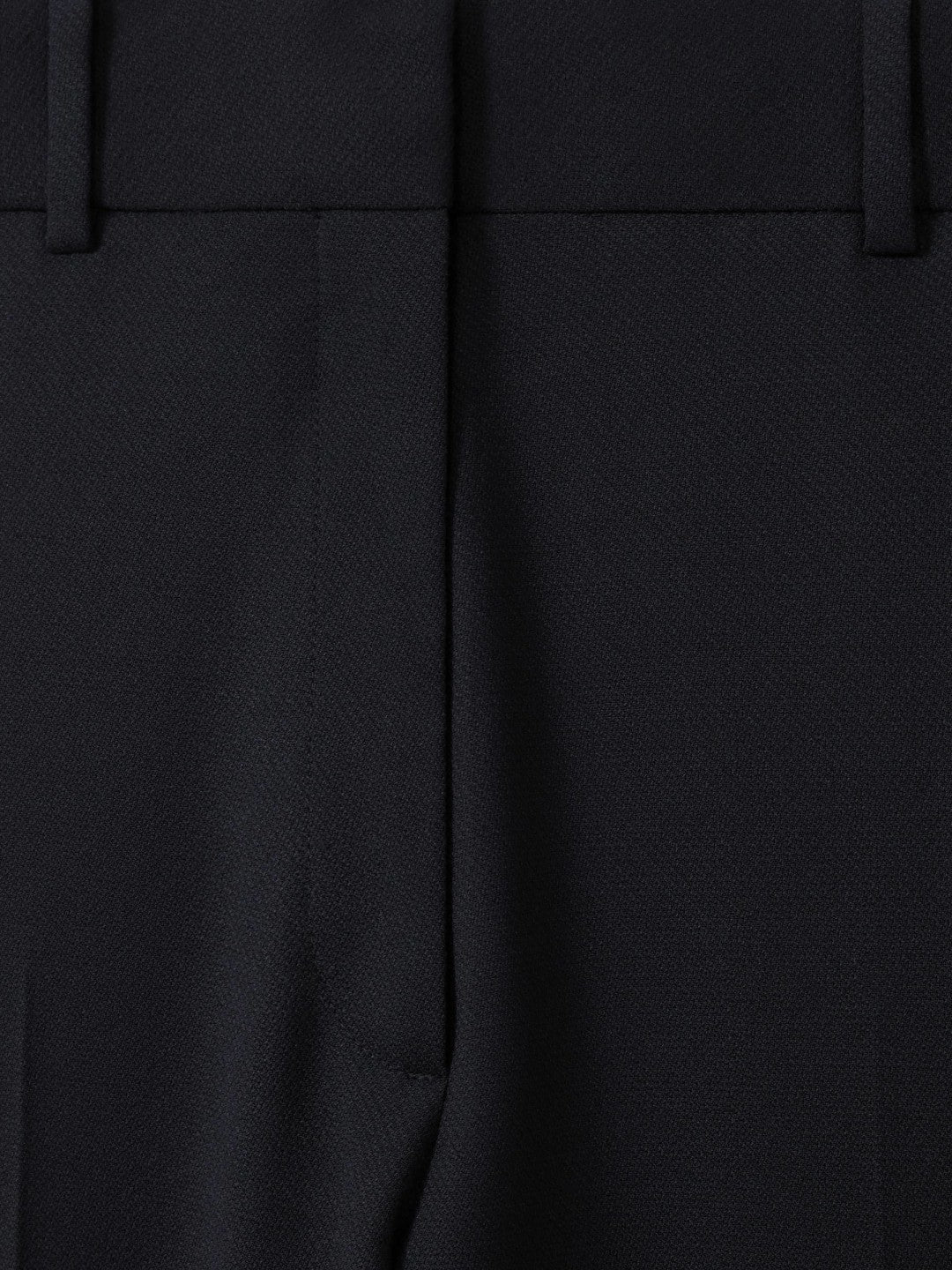 Women Petite Wool-Blend Tailored Flared Suit Trousers in Navy