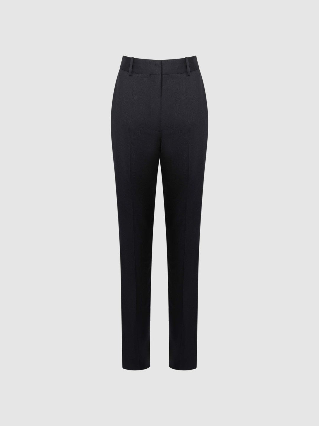 Women Petite Wool Blend Tapered Suit Trousers in Navy