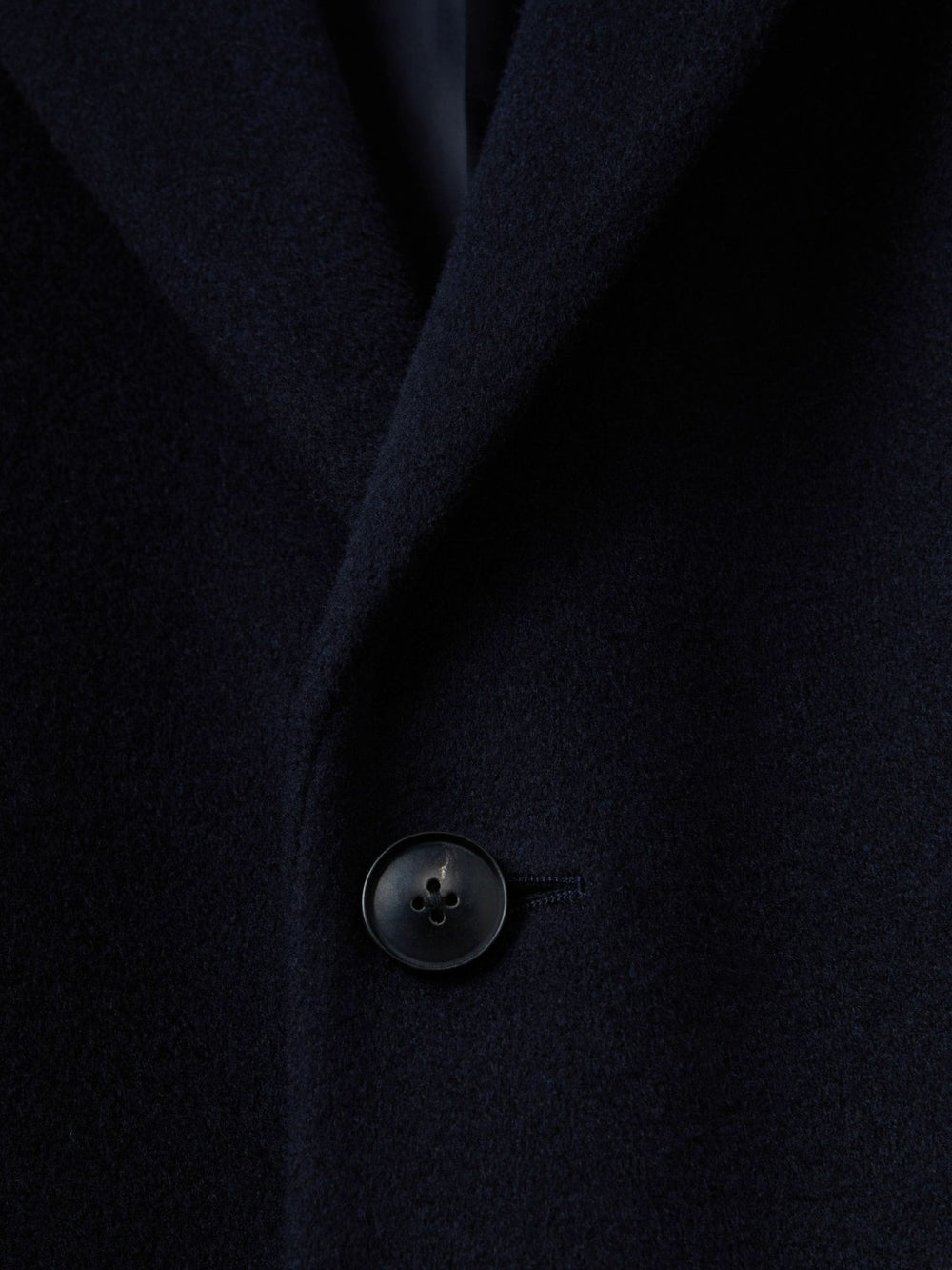 Men Wool Blend Single Breasted Epsom Overcoat in Navy