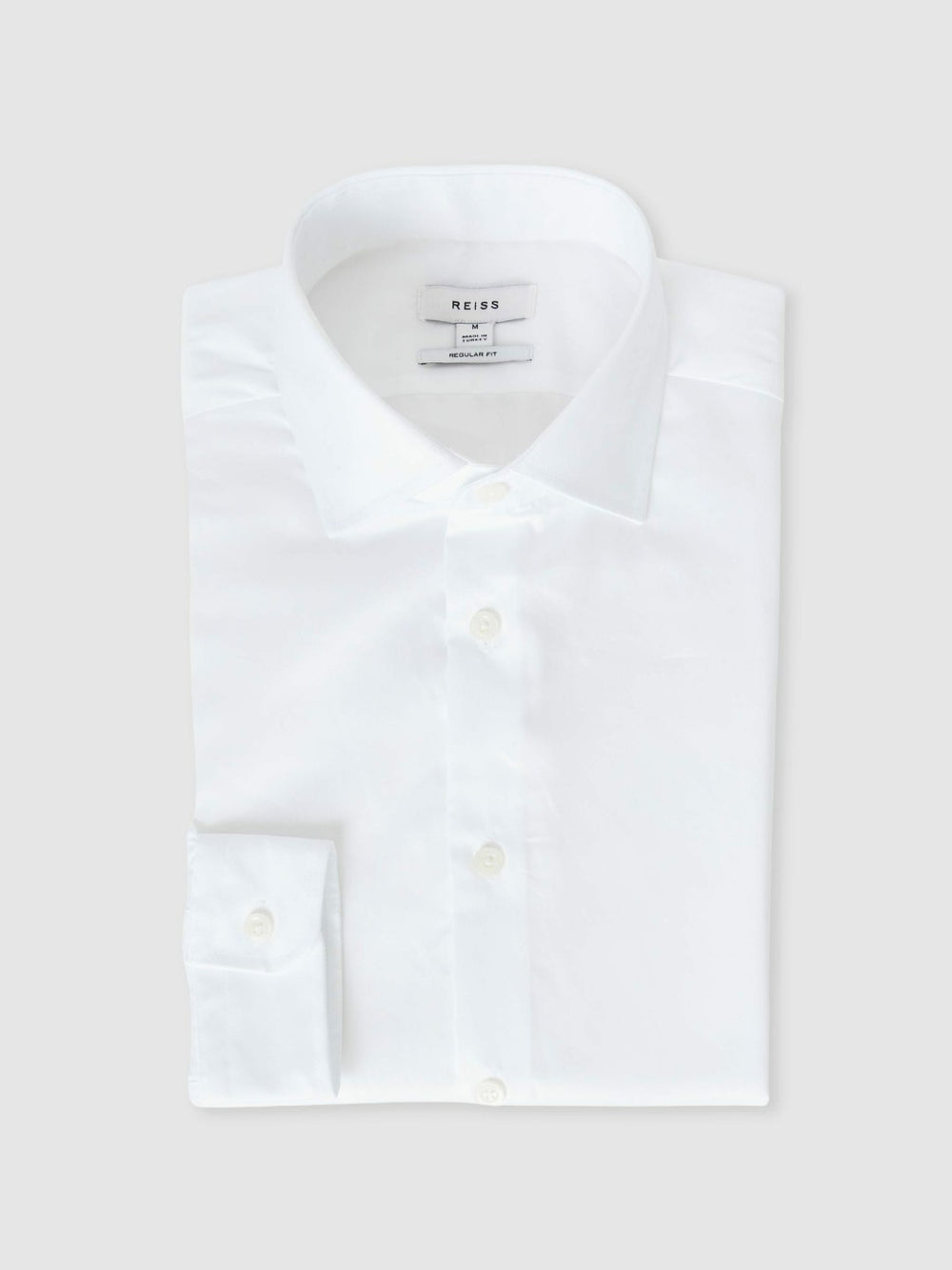 Men Regular Fit Cotton Sateen Striped Shirt in White