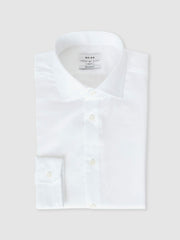 Men Regular Fit Cotton Sateen Striped Shirt in White