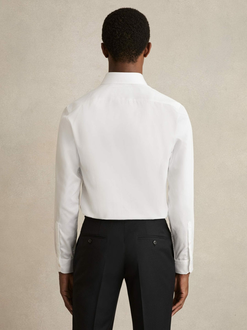 Men Regular Fit Cotton Sateen Striped Shirt in White
