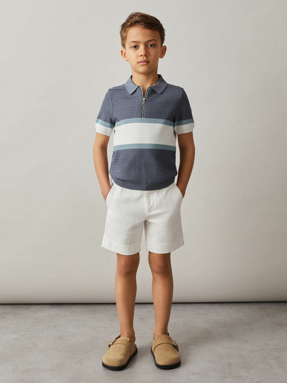 Children & Baby 3-9 yrs Cotton Chino Shorts with Stretch in White