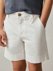 Children & Baby 3-9 yrs Cotton Chino Shorts with Stretch in White