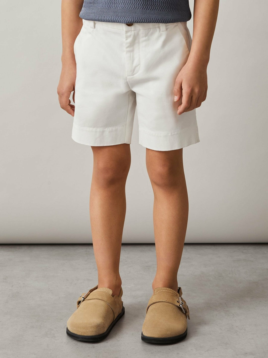Children & Baby 3-9 yrs Cotton Chino Shorts with Stretch in White